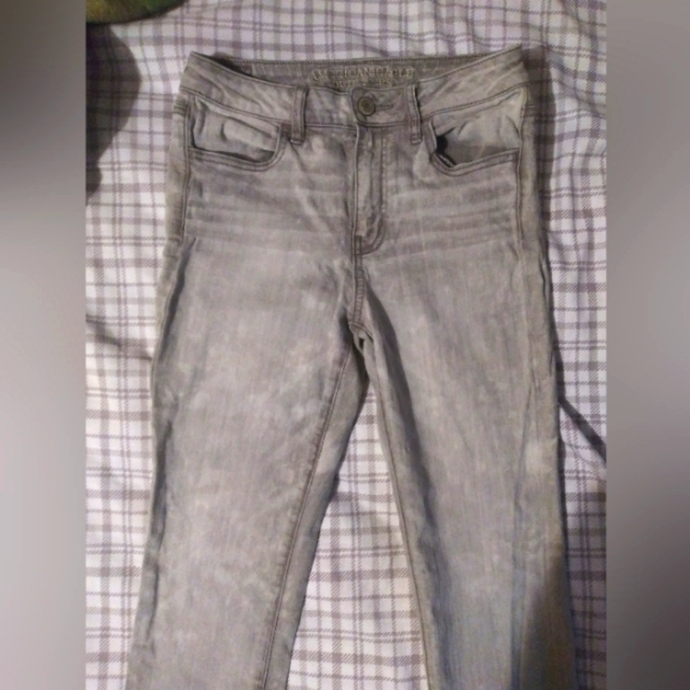 American Eagle jeans faded black washed size 8 short